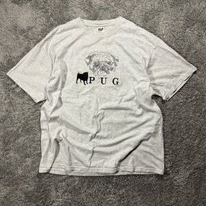 anvil pug embroidered tee